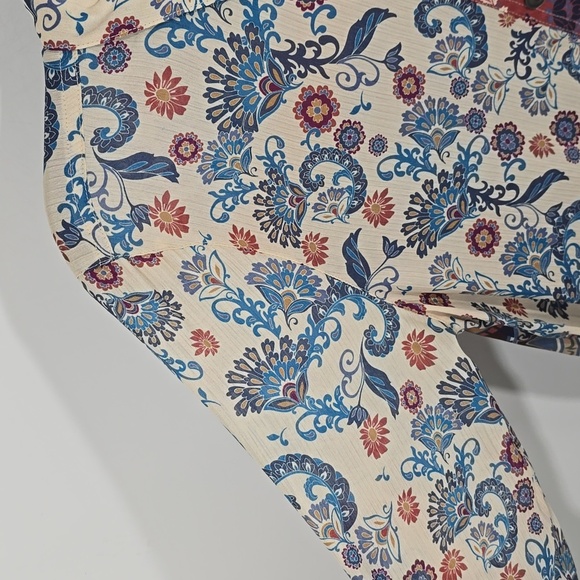 {Vincente} Women's Paisley Print Tunic Duster - Size Medium - Picture 8 of 15